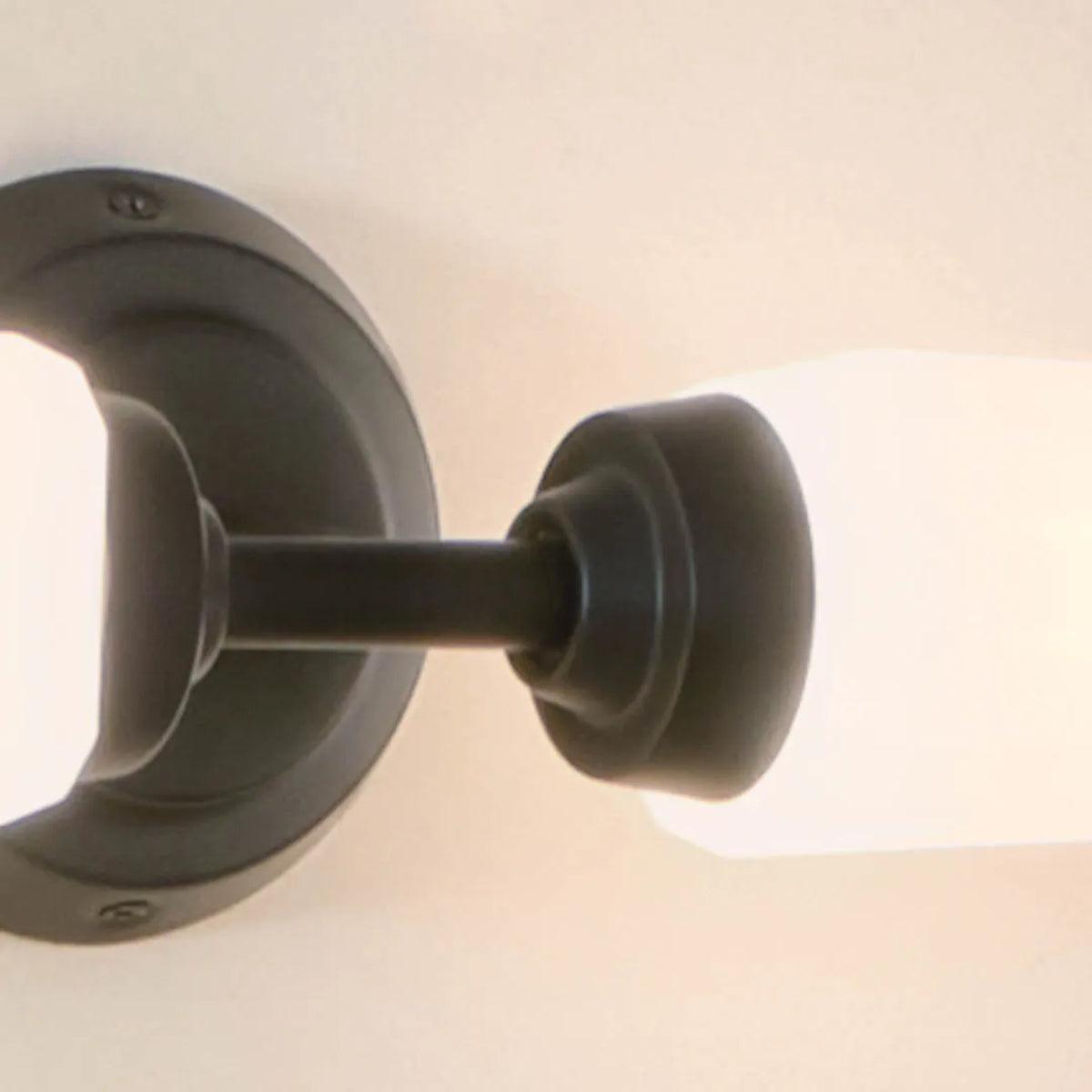 Truby 20 In 2-Lights Bathroom Vanity Light With Satin Etched Cased Opal Glass, Black Finish - Bees Lighting