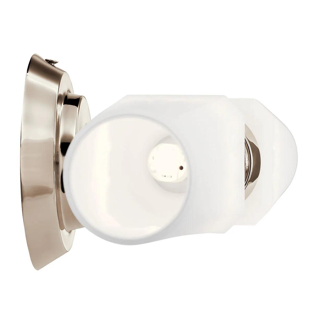 Truby 20 In 2-Lights Bathroom Vanity Light With Satin Etched Cased Opal Glass, Polished Nickel Finish - Bees Lighting