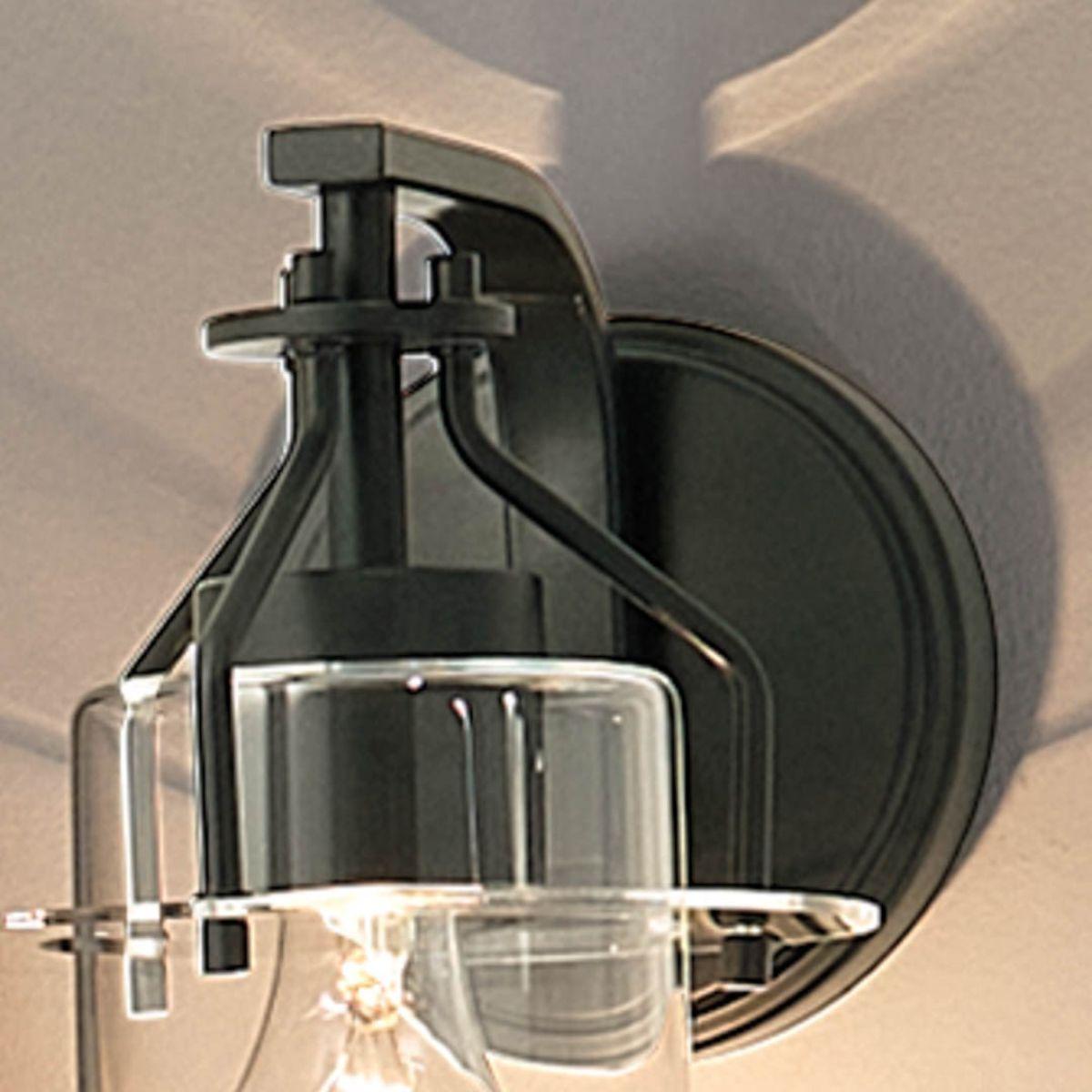 Everett 9 in. Armed Sconce Black finish - Bees Lighting