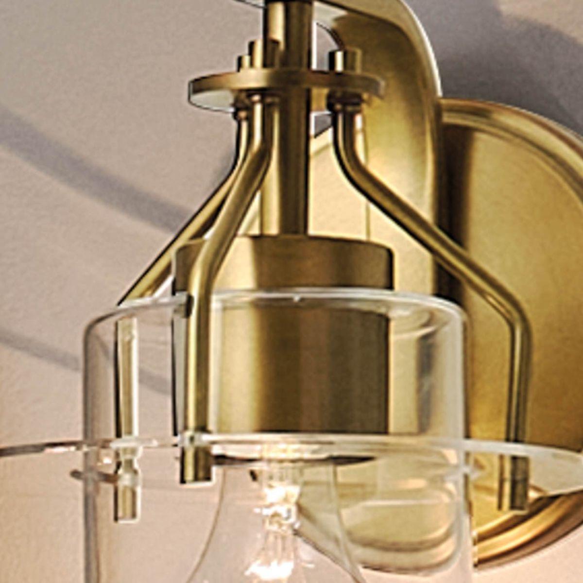 Everett 9 in. Armed Sconce Brushed Brass finish - Bees Lighting