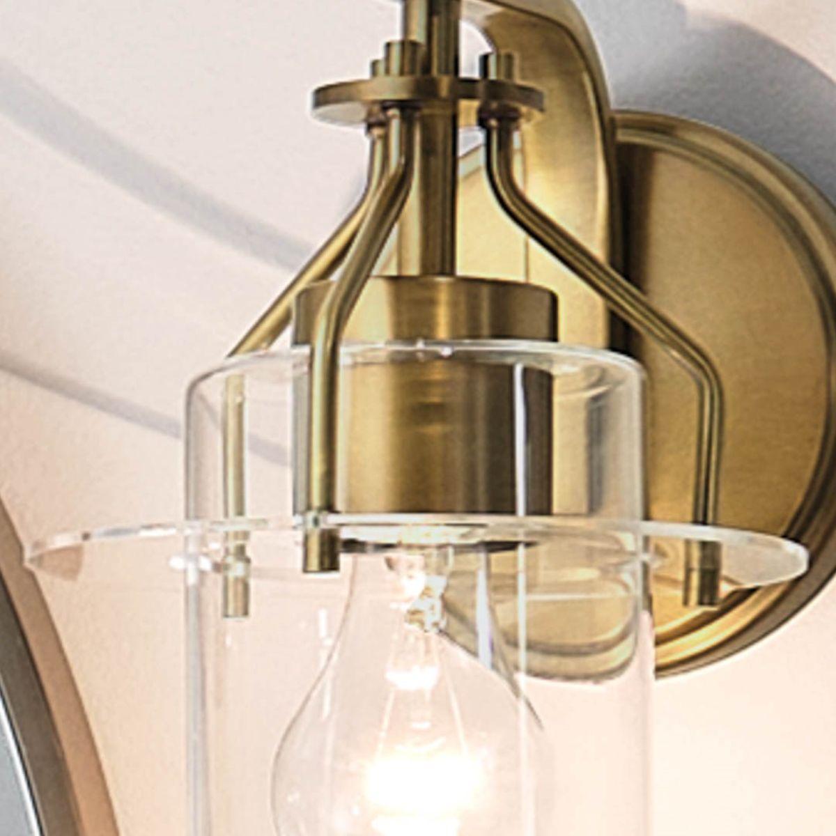 Everett 9 in. Armed Sconce Brushed Brass finish - Bees Lighting