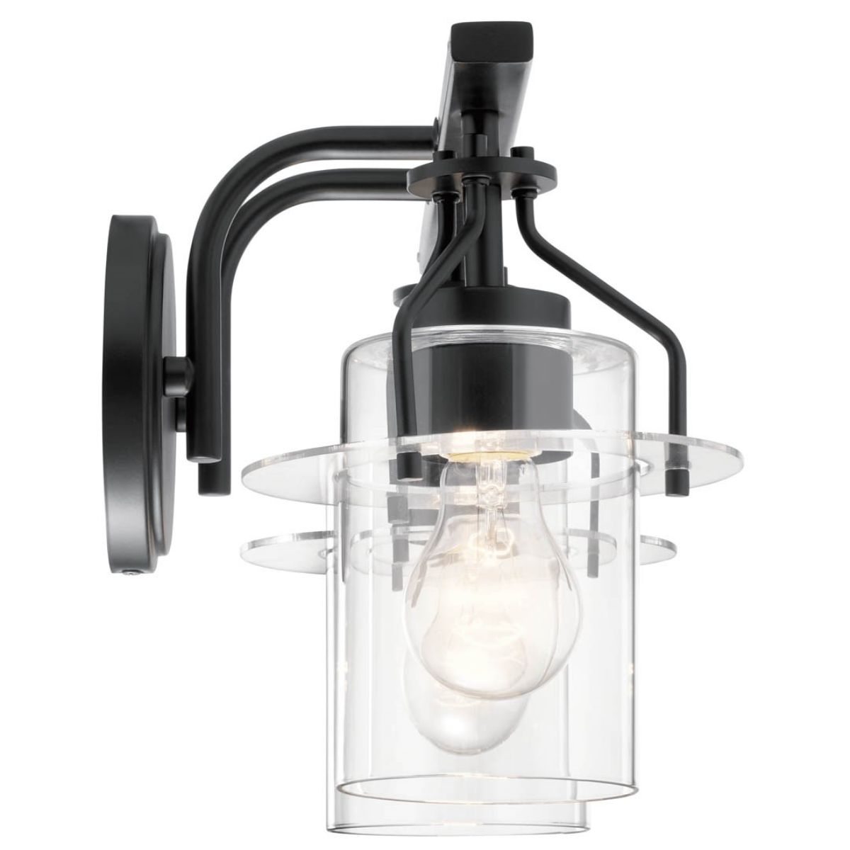 Everett 16 in. 2 Lights Vanity Light Black finish - Bees Lighting