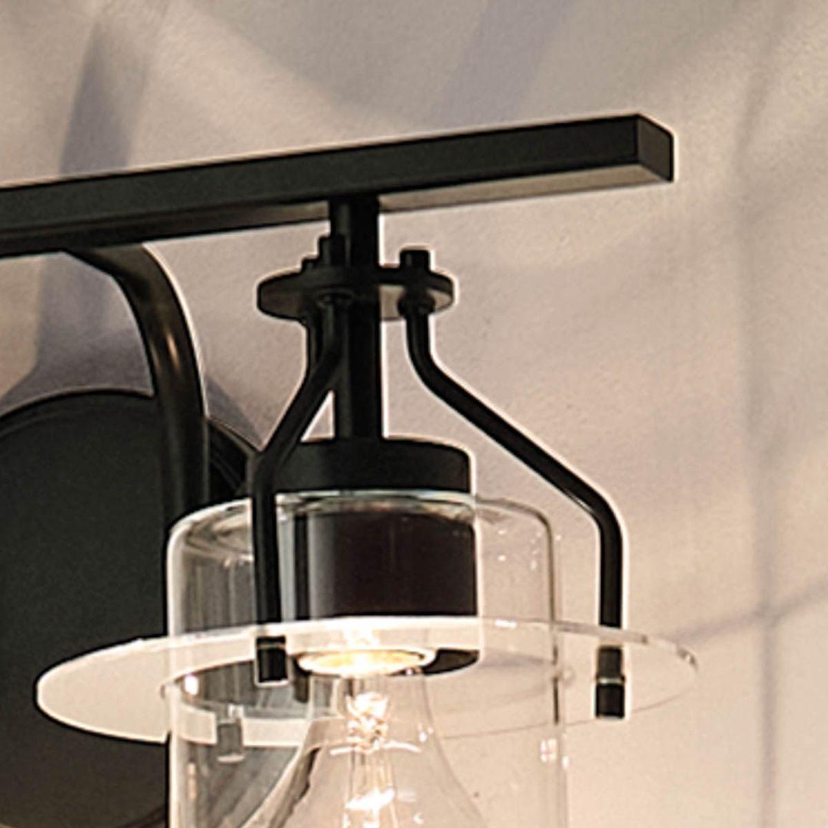 Everett 16 in. 2 Lights Vanity Light Black finish - Bees Lighting