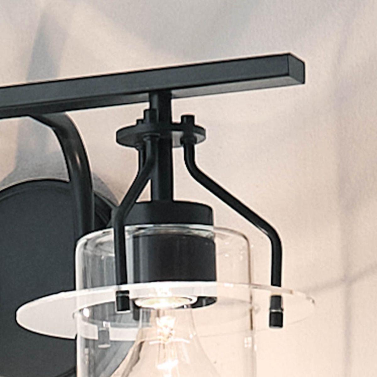 Everett 16 in. 2 Lights Vanity Light Black finish - Bees Lighting