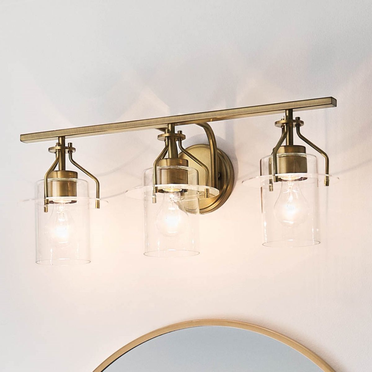 Everett 24 in. 3 Lights Vanity Light Brushed Brass finish - Bees Lighting