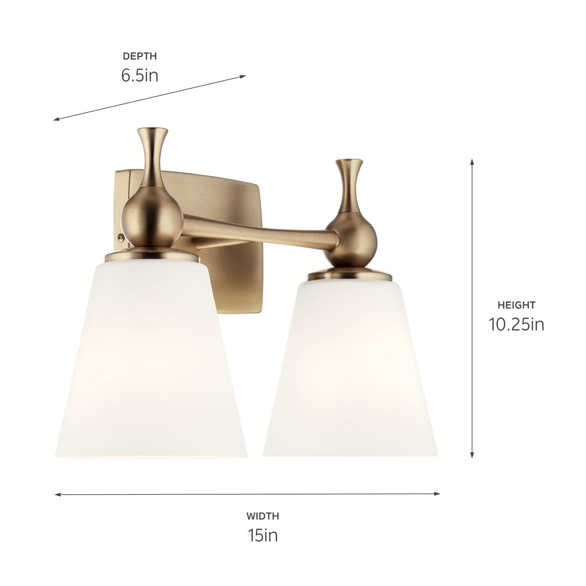 Cosabella 15 in. 2 Lights Vanity Light Bronze finish - Bees Lighting
