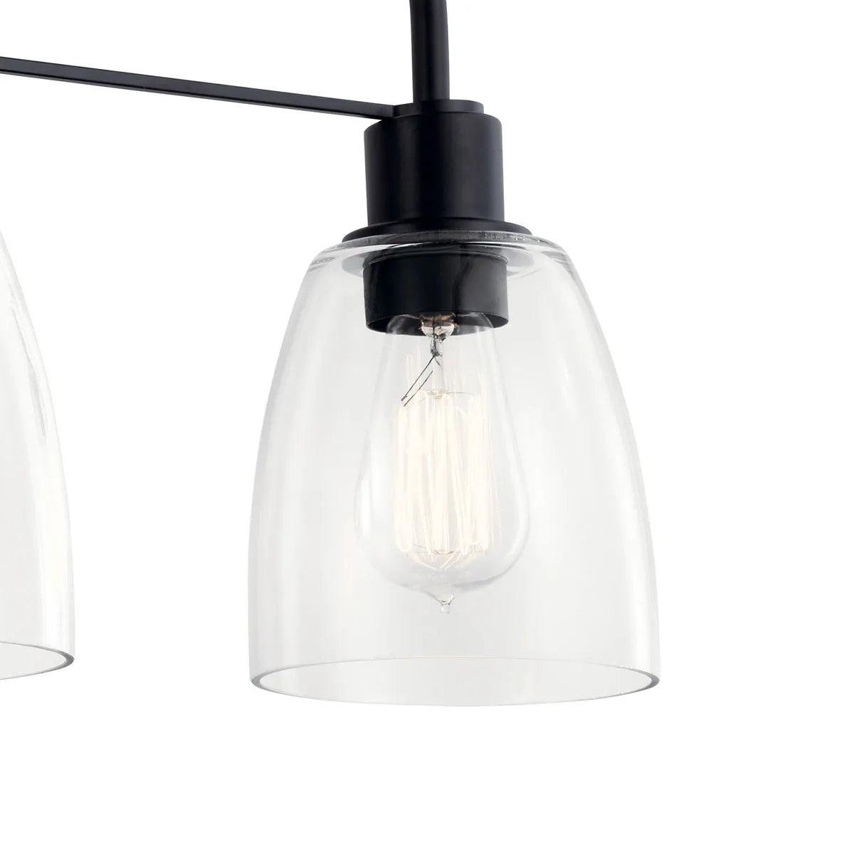 Meller 24 In 3-Lights Bathroom Vanity Light, Black Finish - Bees Lighting