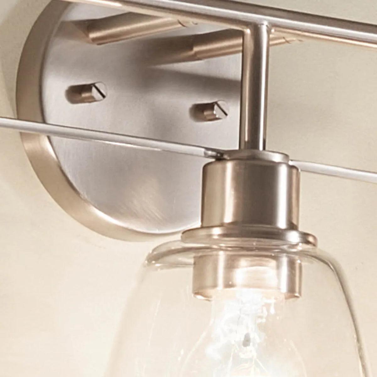 Meller 24 In 3-Lights Bathroom Vanity Light, Brushed Nickel Finish - Bees Lighting