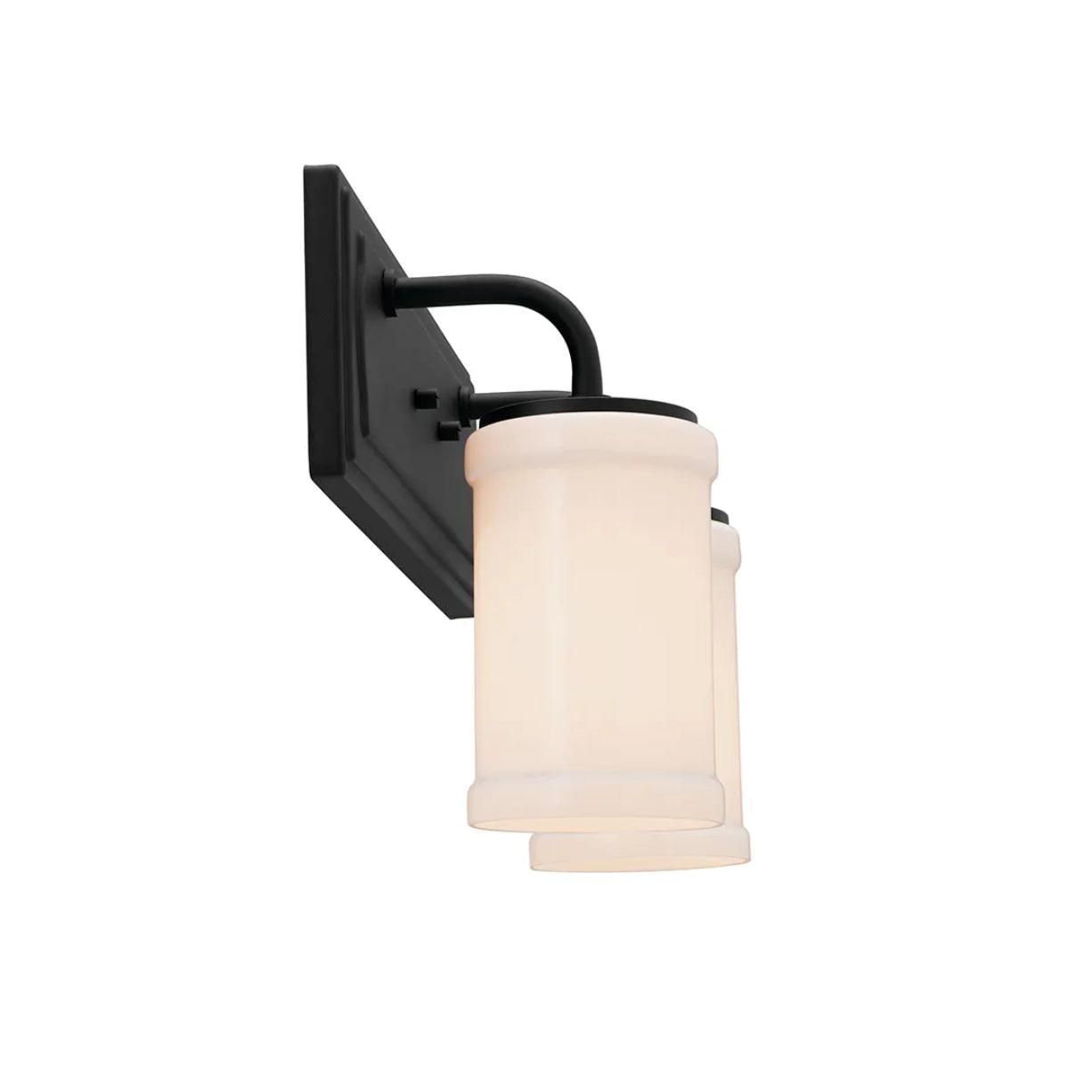 Vetivene 15 In 2-Lights Bathroom Vanity Light, Textured Black Finish - Bees Lighting