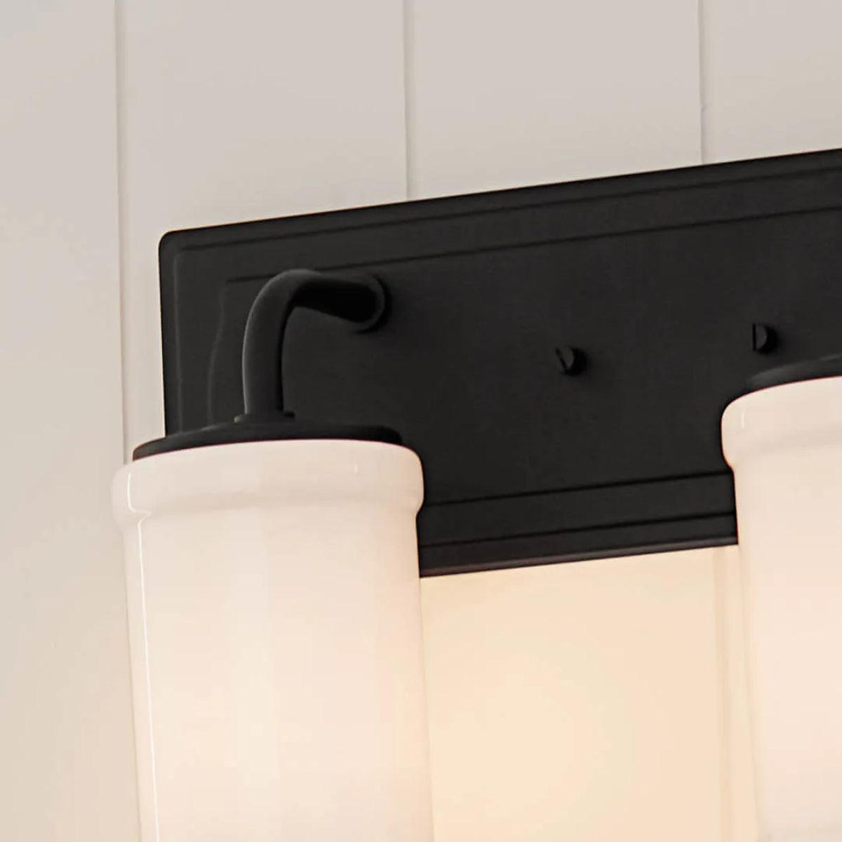 Vetivene 15 In 2-Lights Bathroom Vanity Light, Textured Black Finish - Bees Lighting