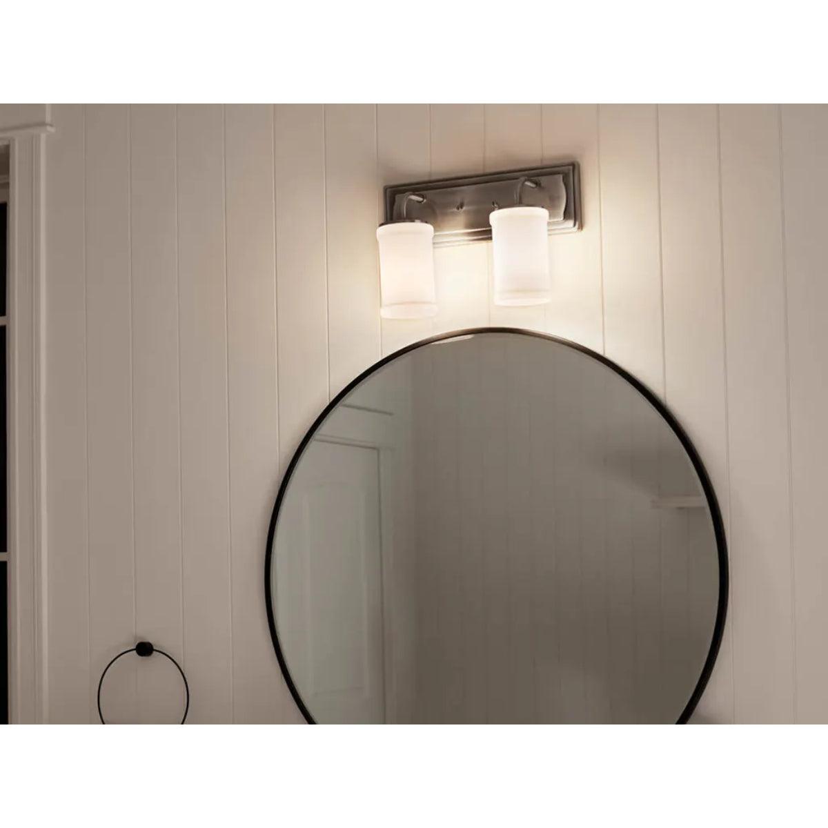 Vetivene 15 In 2-Lights Bathroom Vanity Light, Classic Pewter Finish - Bees Lighting