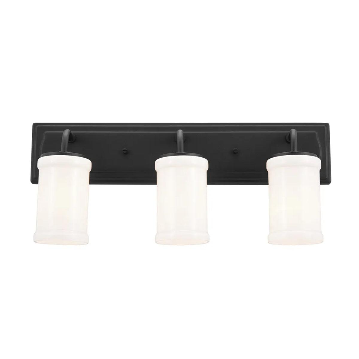 Vetivene 24 In 3-Lights Bathroom Vanity Light, Textured Black Finish - Bees Lighting