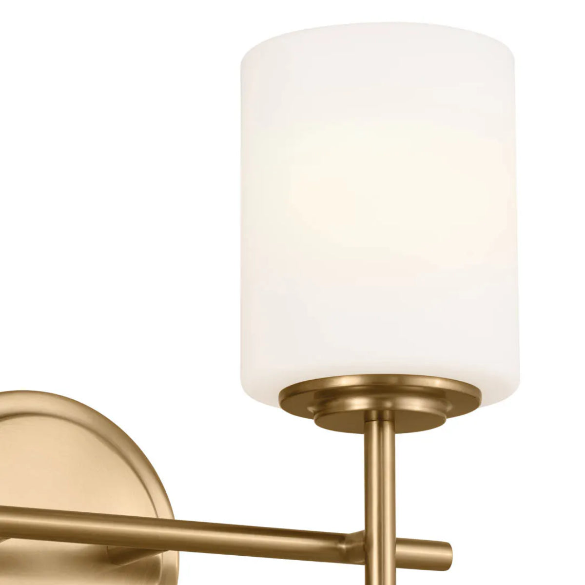 Ali 14 In 2-Lights Bathroom Vanity Light With Satin Etched Cased Opal, Gold Finish - Bees Lighting