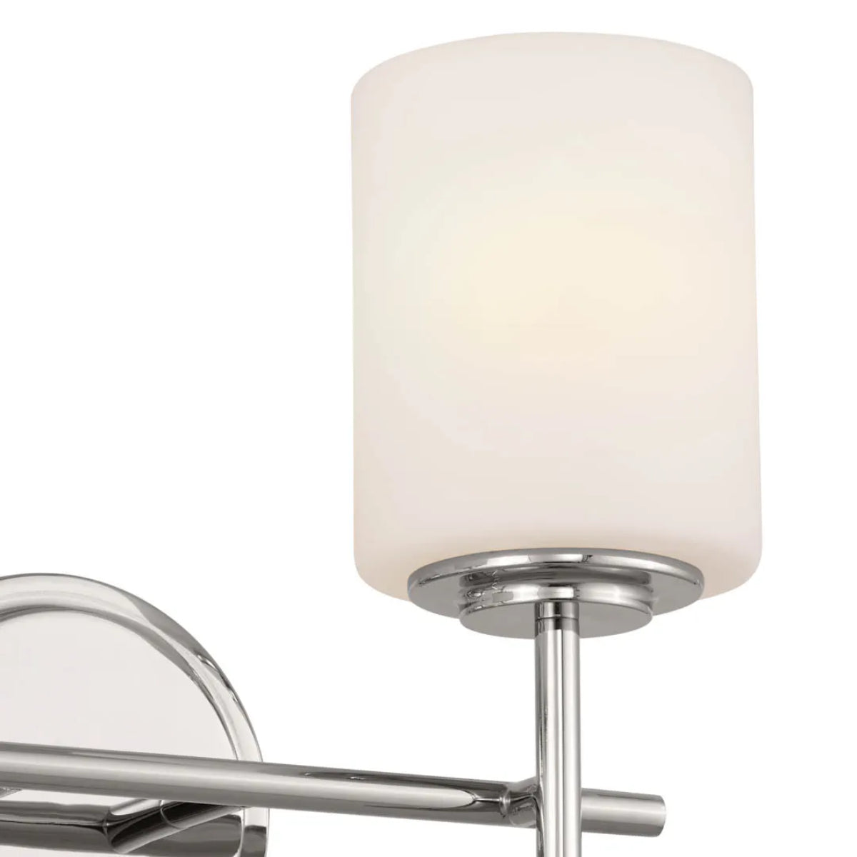 Ali 14 In 2-Lights Bathroom Vanity Light With Satin Etched Cased Opal, Polished Nickel Finish - Bees Lighting