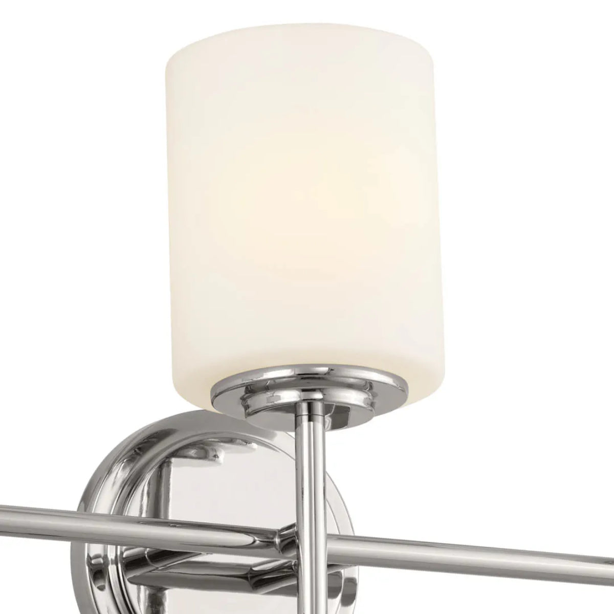 Ali 23 In 3-Lights Bathroom Vanity Light With Satin Etched Cased Opal, Polished Nickel Finish - Bees Lighting