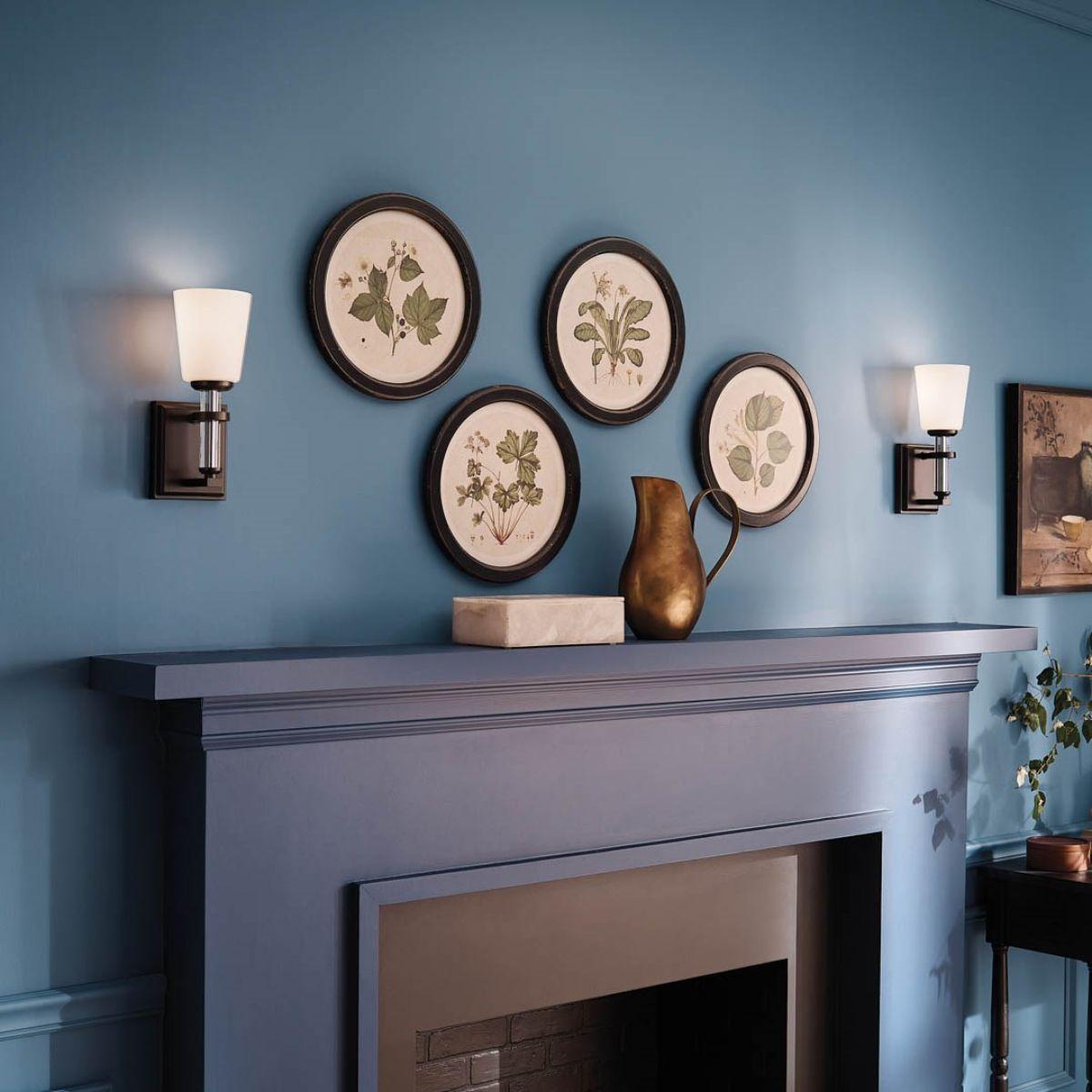 Rosalind 13 in. Armed Sconce Black finish - Bees Lighting
