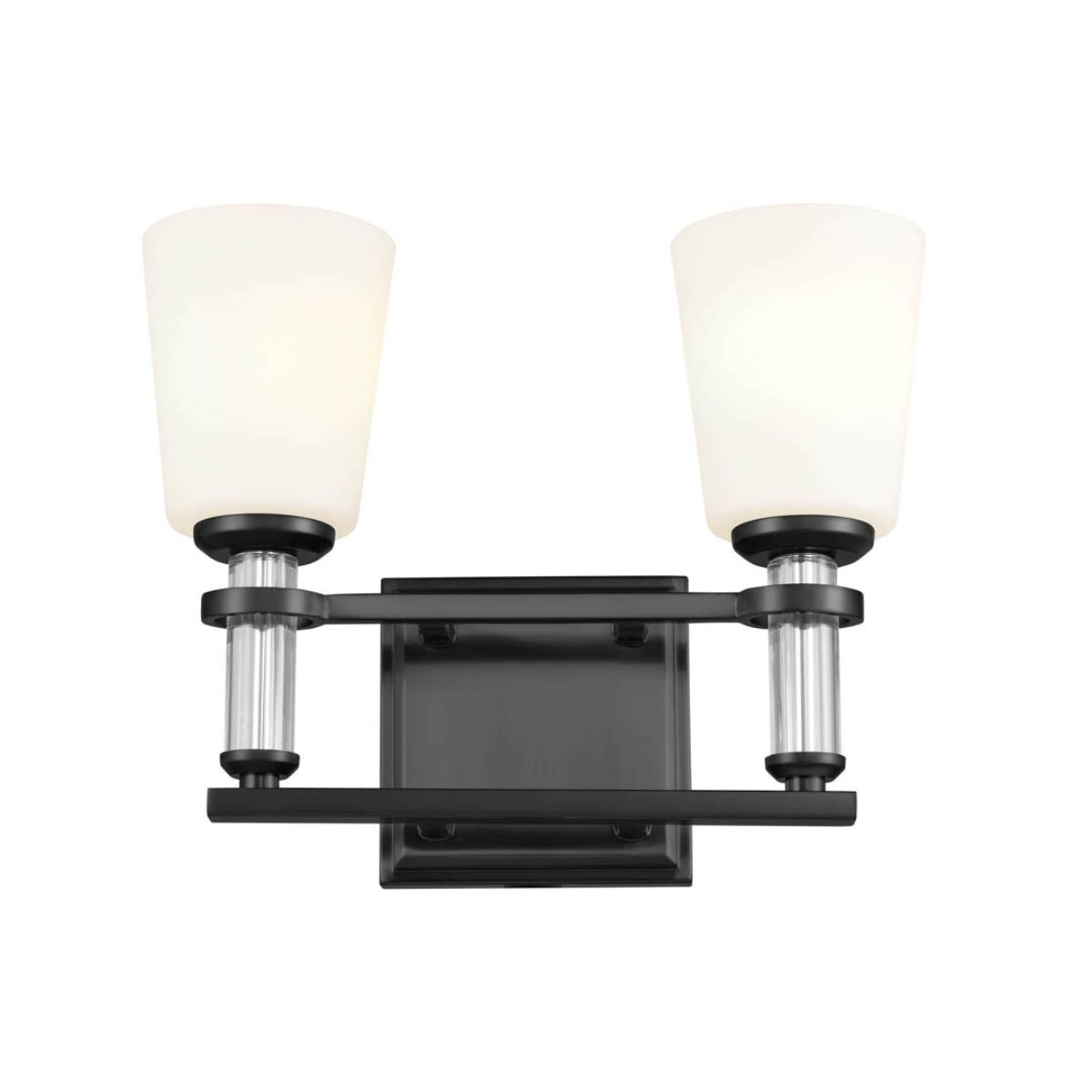 Rosalind 14 in. 2 Lights Vanity Light Black finish - Bees Lighting