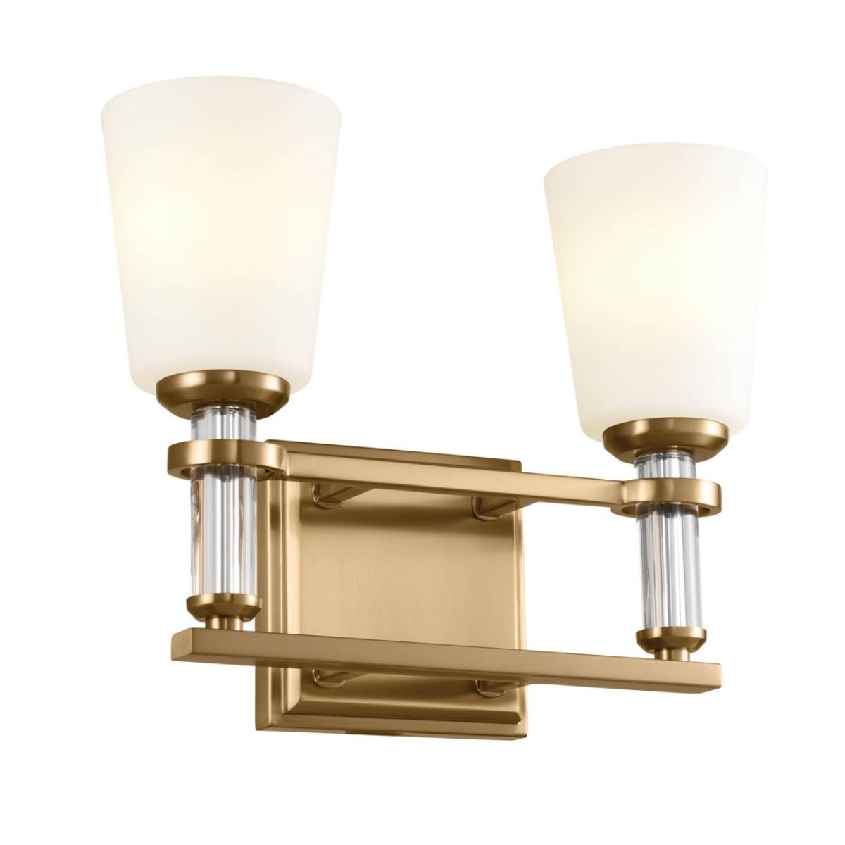 Rosalind 14 in. 2 Lights Vanity Light Brushed Brass finish - Bees Lighting