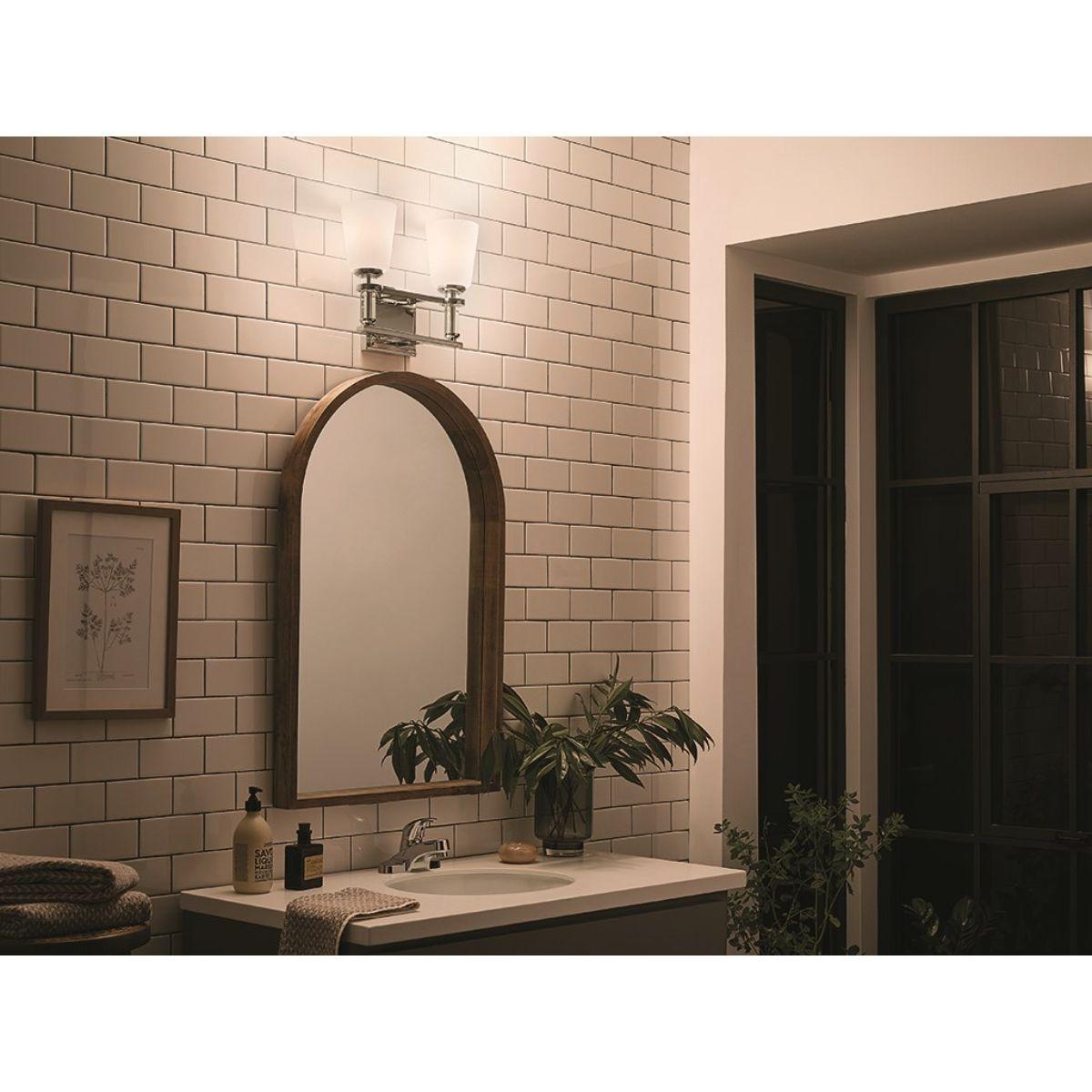 Rosalind 14 in. 2 Lights Vanity Light Polished Nickel finish - Bees Lighting