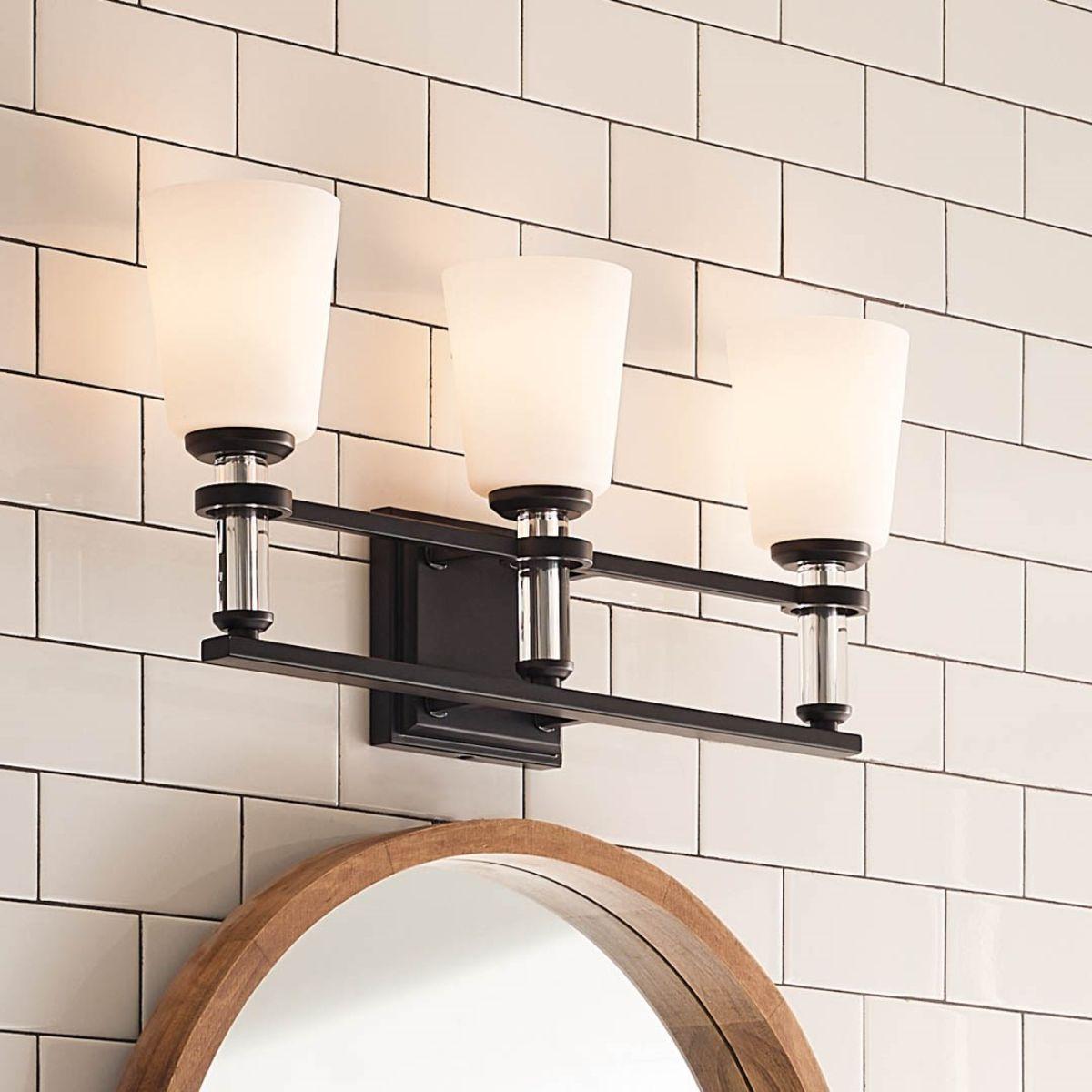 Rosalind 24 in. 3 Lights Vanity Light Black finish - Bees Lighting