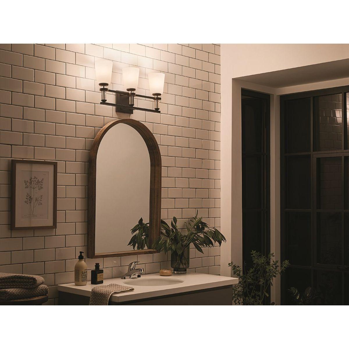 Rosalind 24 in. 3 Lights Vanity Light Black finish - Bees Lighting