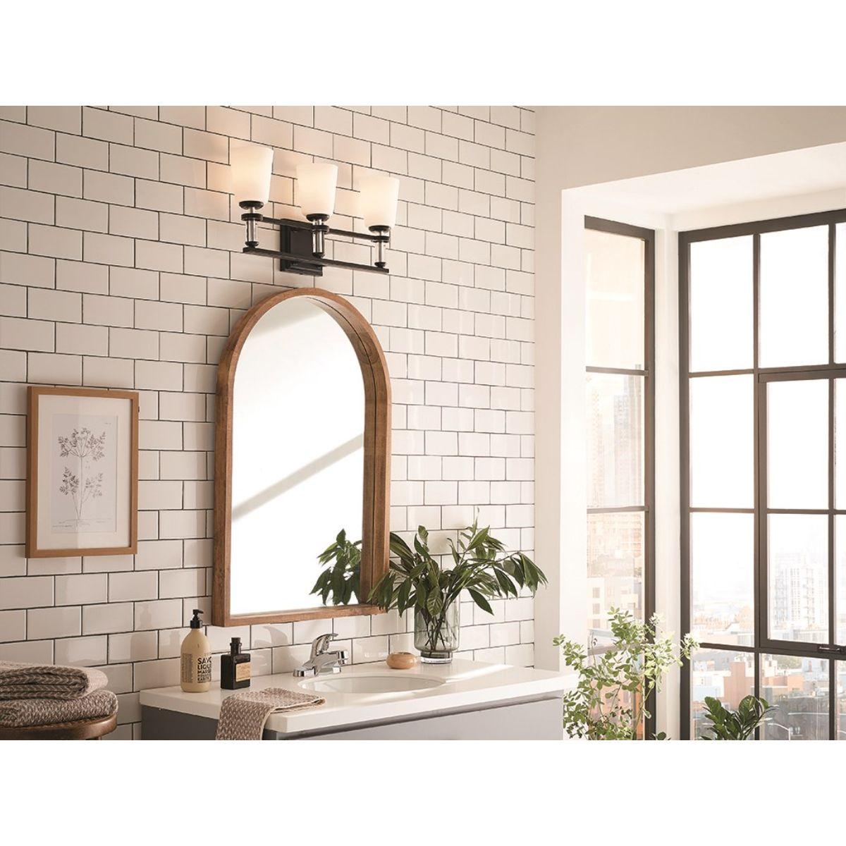 Rosalind 24 in. 3 Lights Vanity Light Black finish - Bees Lighting
