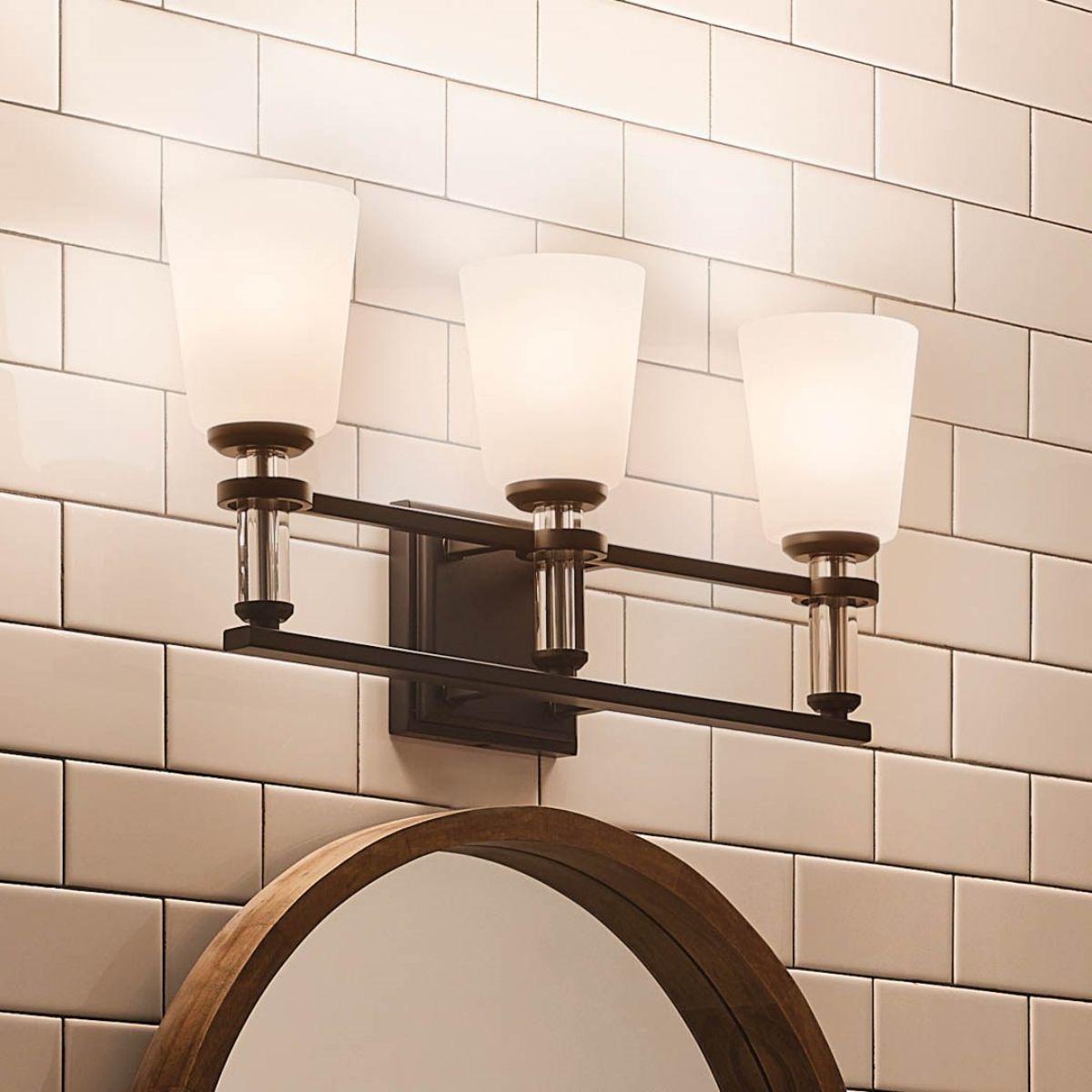 Rosalind 24 in. 3 Lights Vanity Light Black finish - Bees Lighting