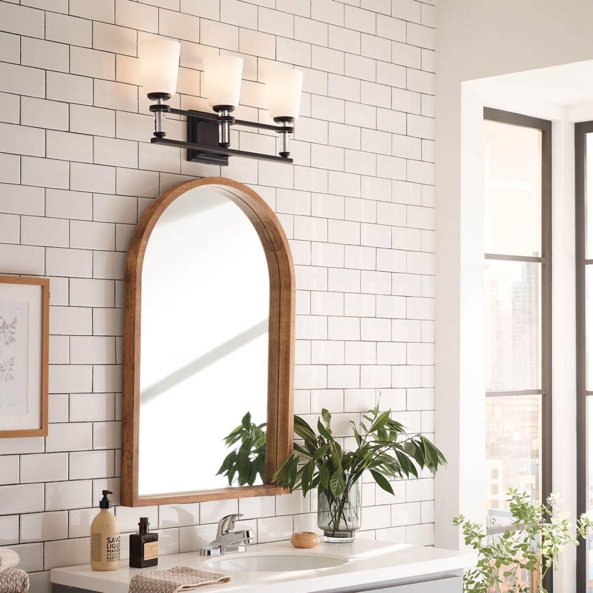 Rosalind 24 in. 3 Lights Vanity Light Black finish - Bees Lighting