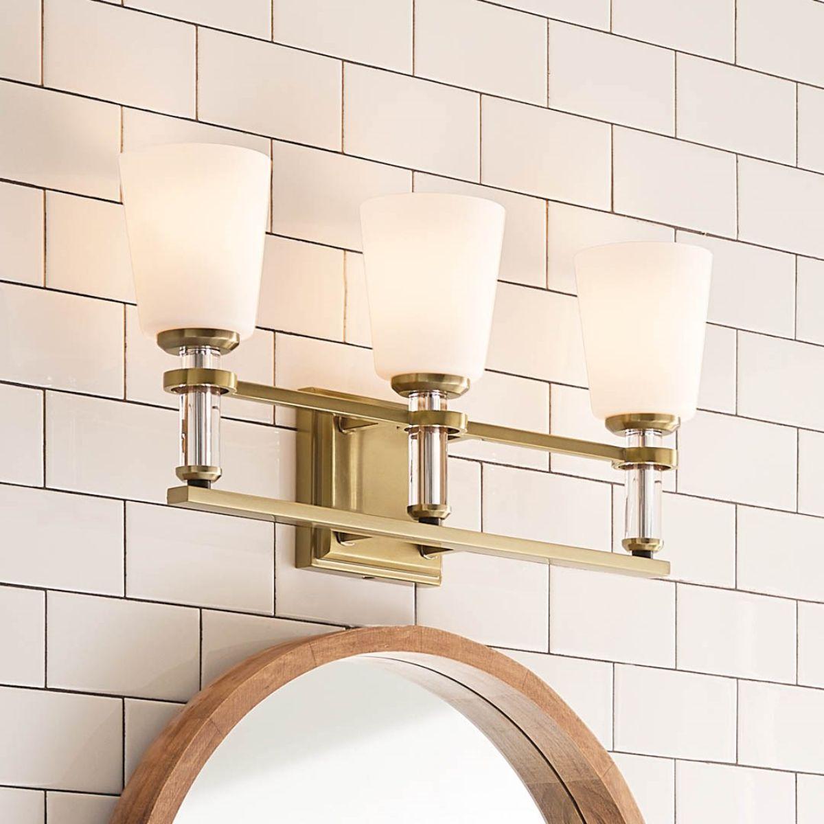 Rosalind 24 in. 3 Lights Vanity Light Brushed Brass finish - Bees Lighting