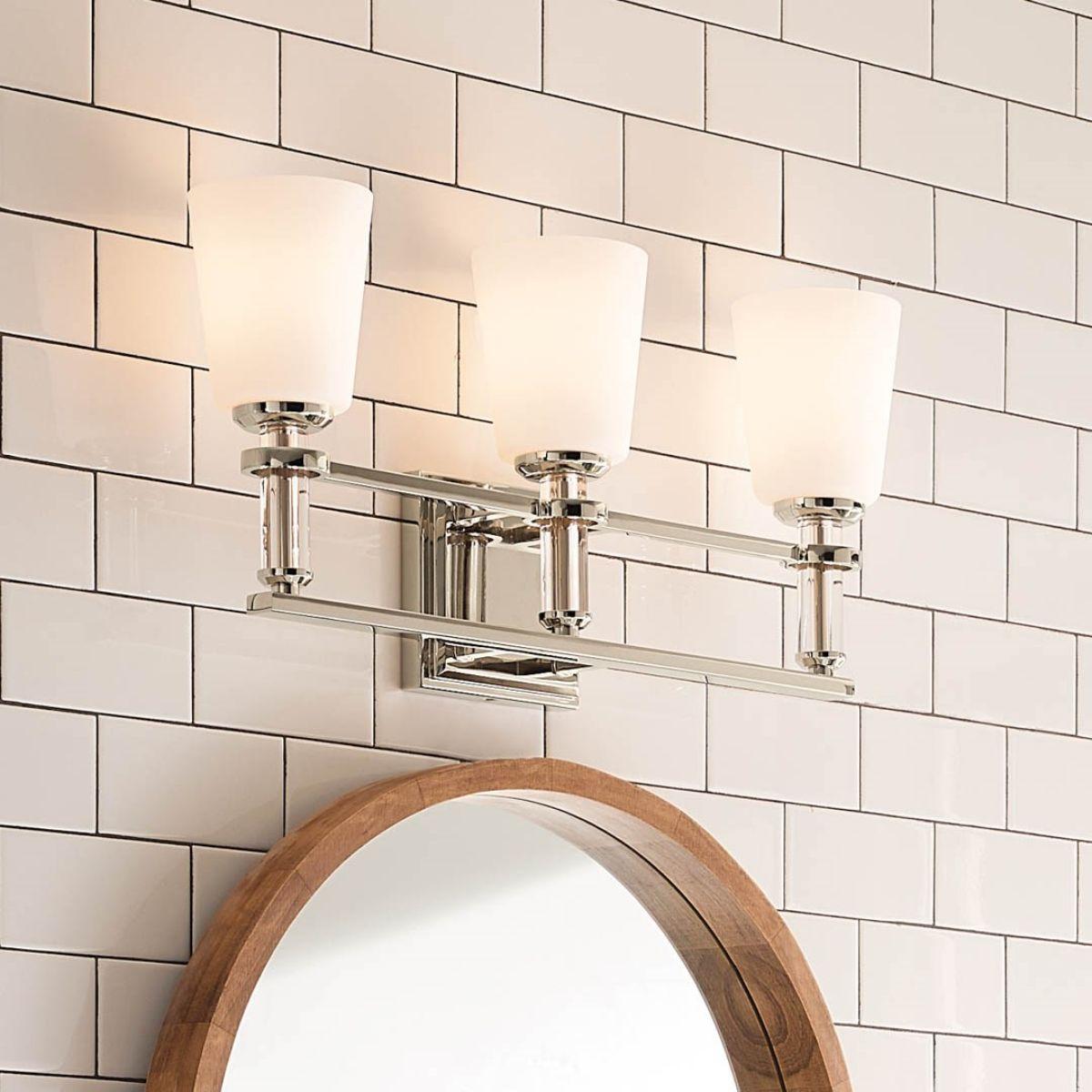 Rosalind 24 in. 3 Lights Vanity Light Polished Nickel finish - Bees Lighting