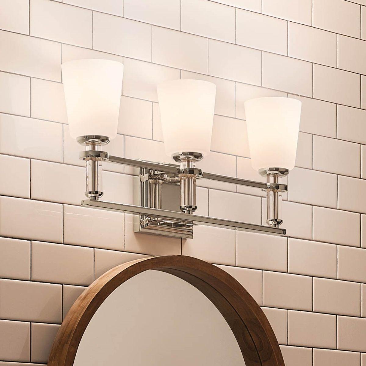 Rosalind 24 in. 3 Lights Vanity Light Polished Nickel finish - Bees Lighting