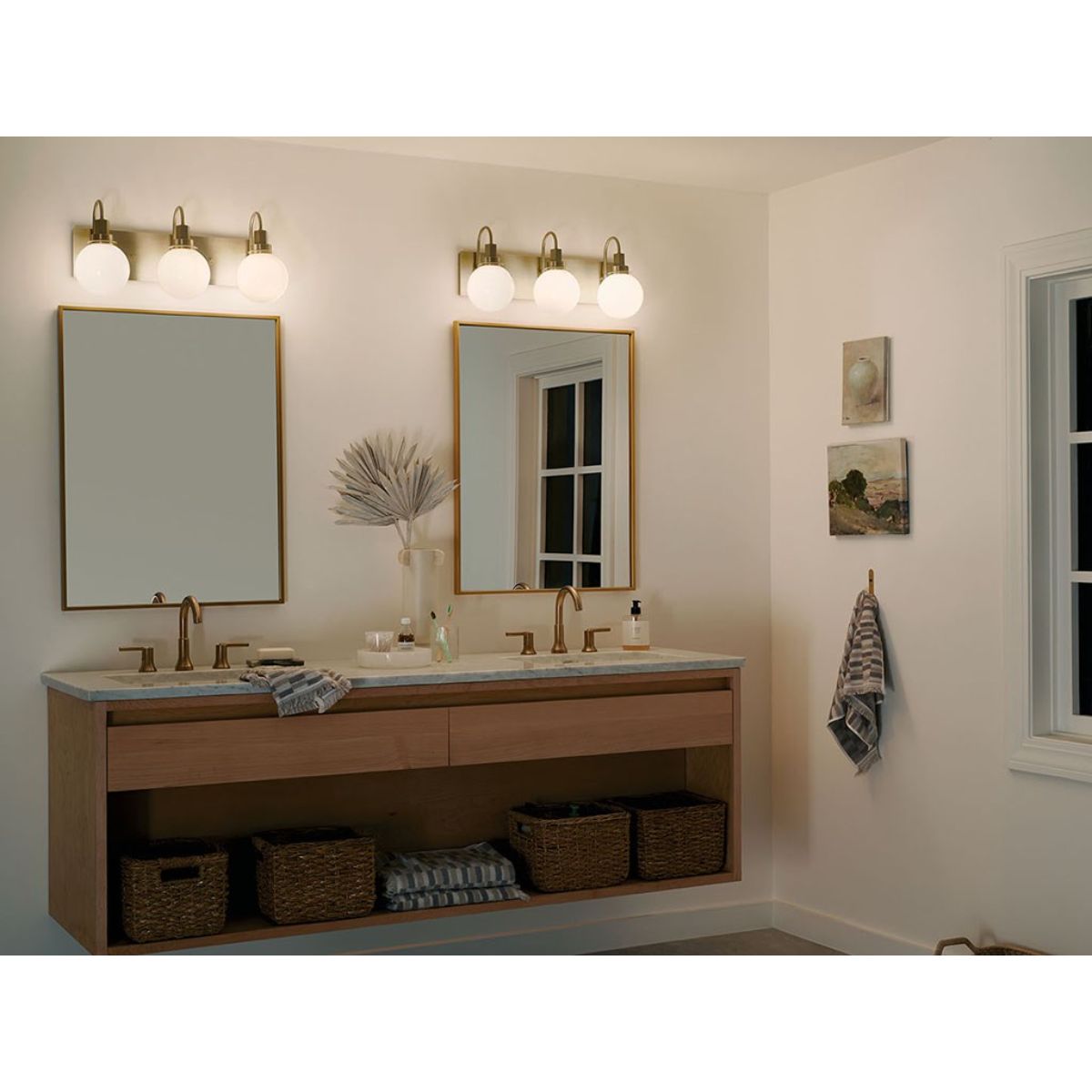 Hex 23 in. 3 Lights Vanity Light Champagne Bronze Finish - Bees Lighting
