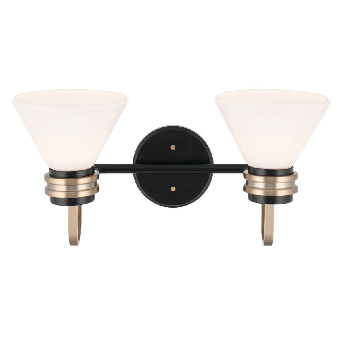 Farum 19 in. 2 Lights Vanity Light Black Finish - Bees Lighting