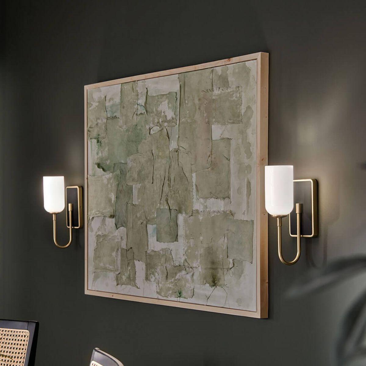 Solia 14 in. Armed Sconce Champagne Bronze Finish - Bees Lighting
