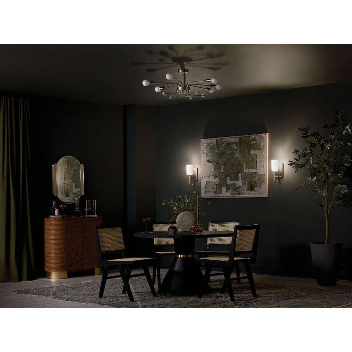 Solia 14 in. Armed Sconce Champagne Bronze Finish - Bees Lighting