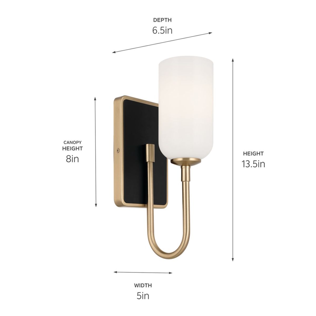 Solia 14 in. Armed Sconce Champagne Bronze Finish - Bees Lighting