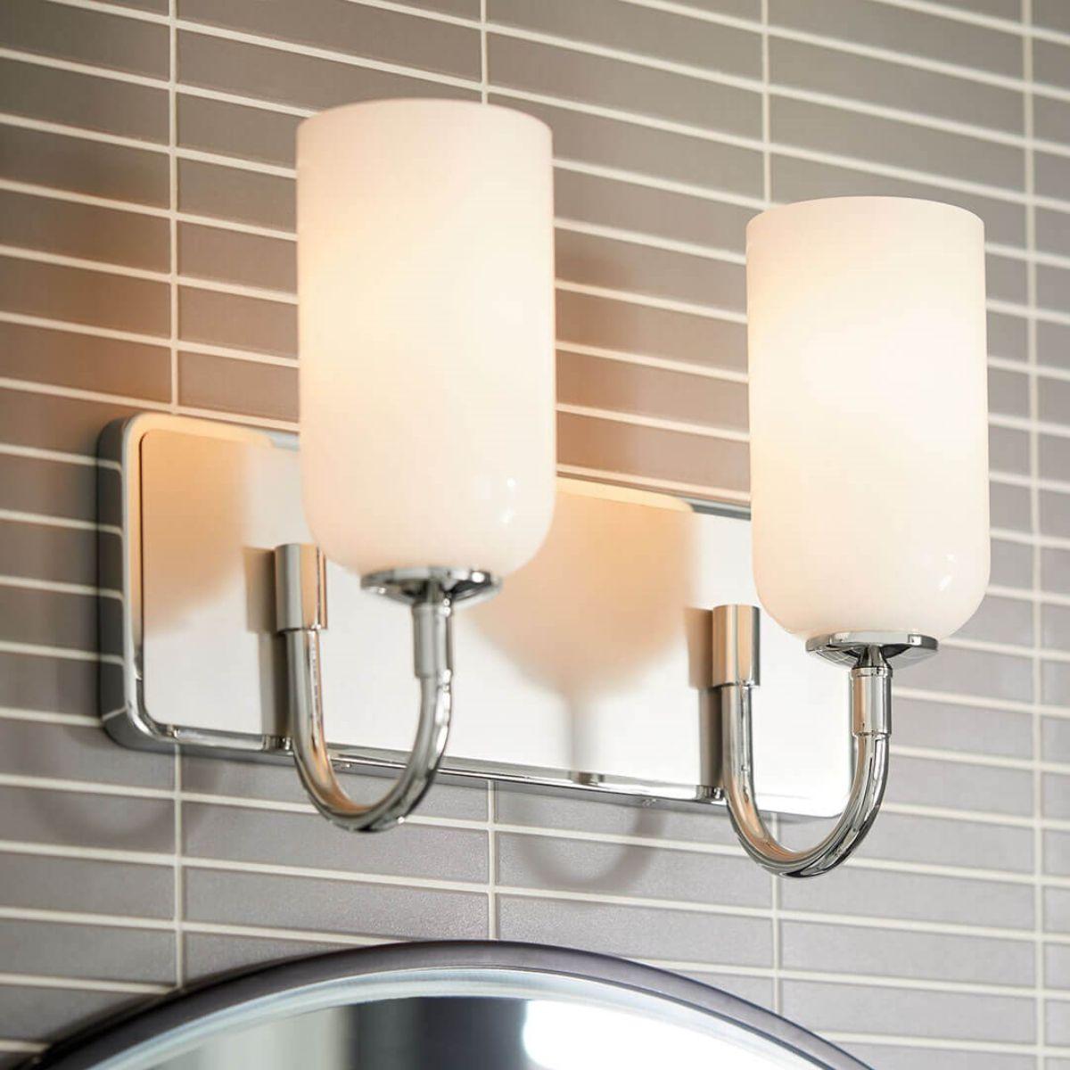 Solia 14 in. 2 Lights Vanity Light Polished Nickel Finish - Bees Lighting