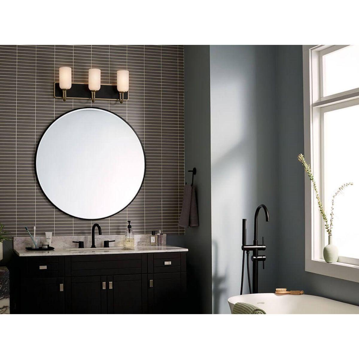 Solia 24 in. 3 Lights Vanity Light Champagne Bronze Finish - Bees Lighting