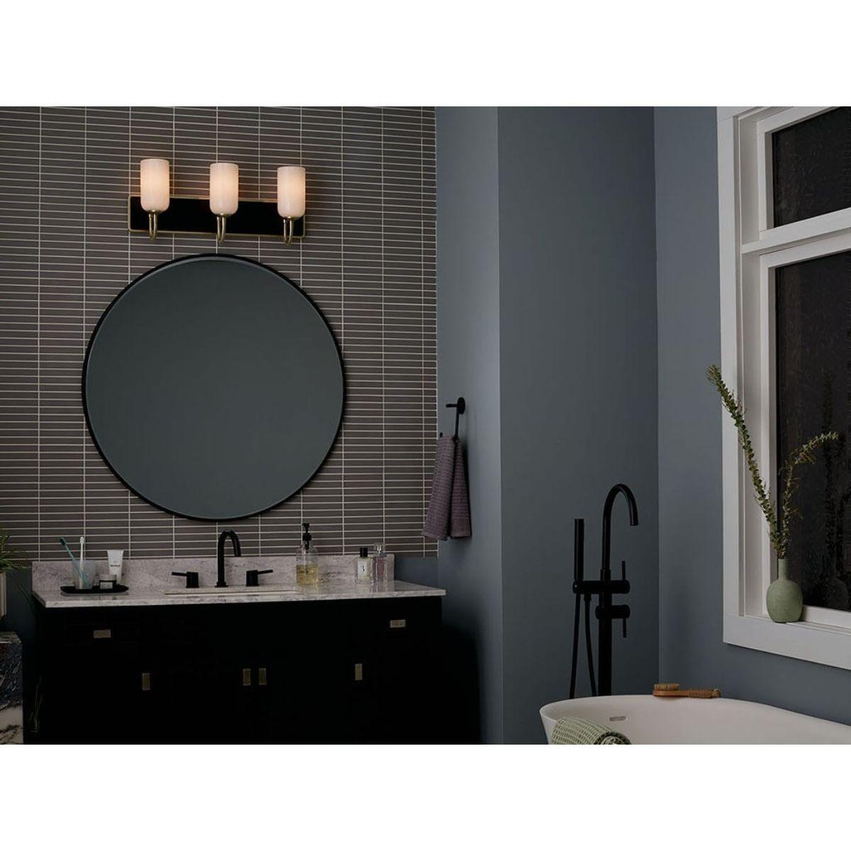 Solia 24 in. 3 Lights Vanity Light Champagne Bronze Finish - Bees Lighting