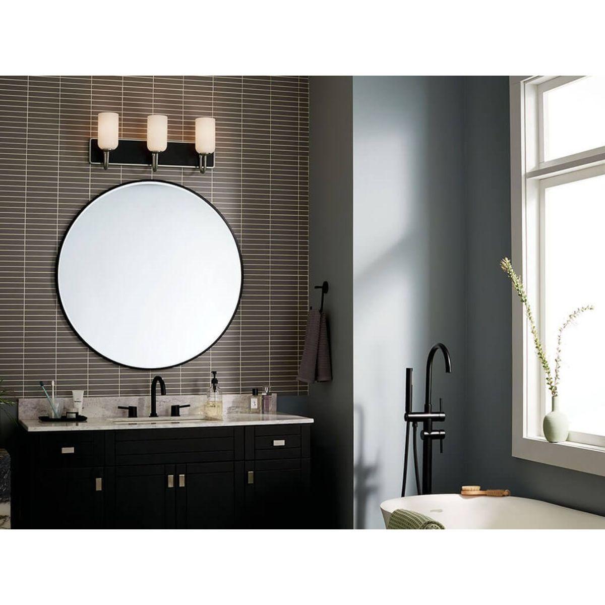 Solia 24 in. 3 Lights Vanity Light Brushed Nickel Finish - Bees Lighting