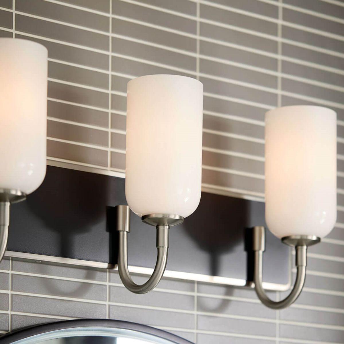 Solia 24 in. 3 Lights Vanity Light Brushed Nickel Finish - Bees Lighting