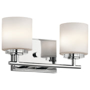 O Hara 13" 2-Light Bath Vanity Light, Chrome Finish - Bees Lighting