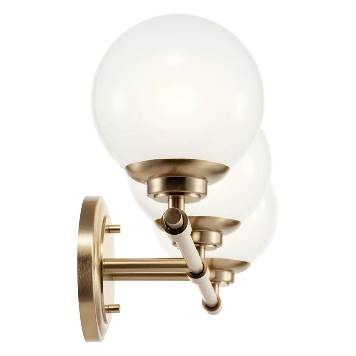 Benno 25 In 3-Lights Bathroom Vanity Light With Opal Glass, Bronze Finish - Bees Lighting