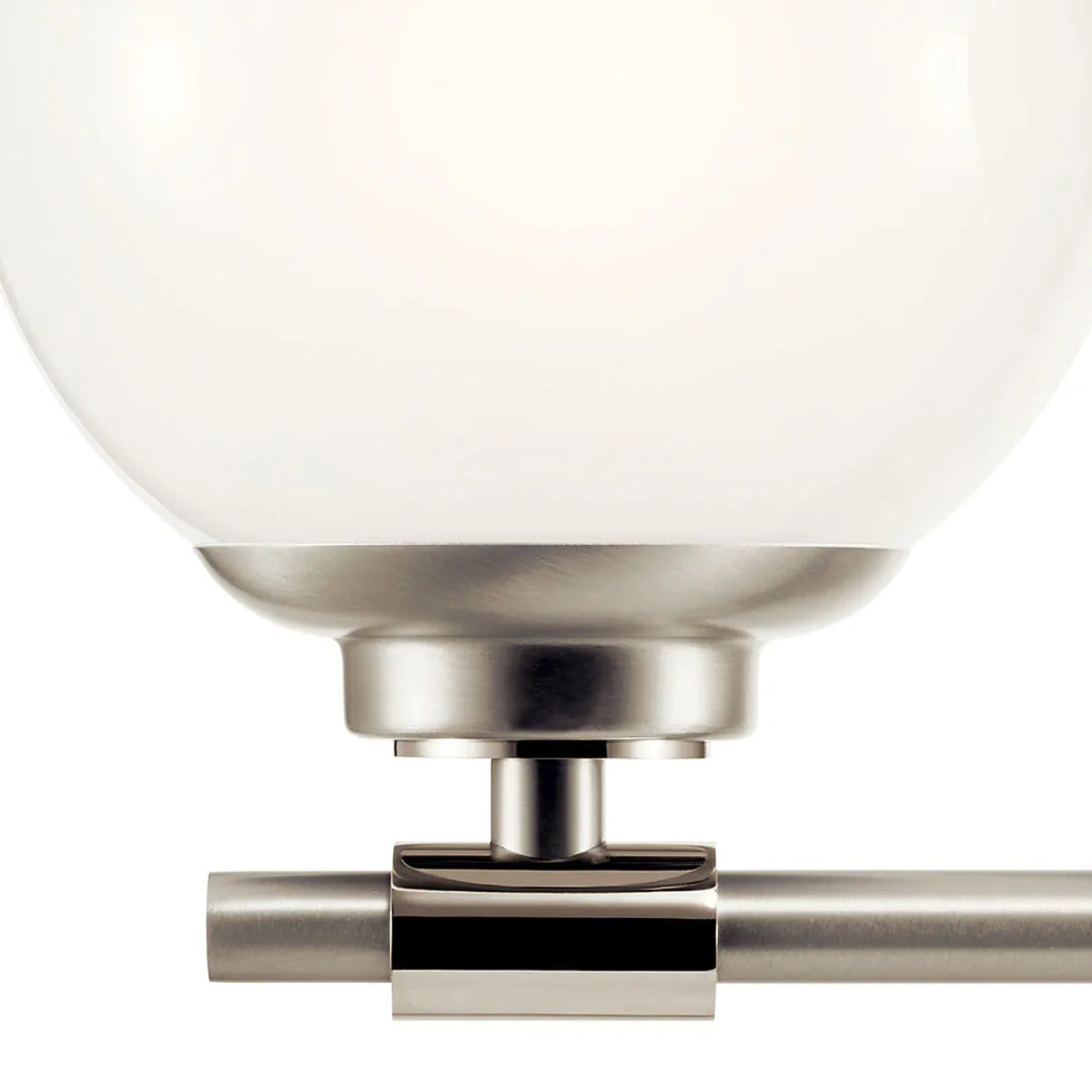 Benno 25 In 3-Lights Bathroom Vanity Light With Opal Glass, Nickel Finish - Bees Lighting