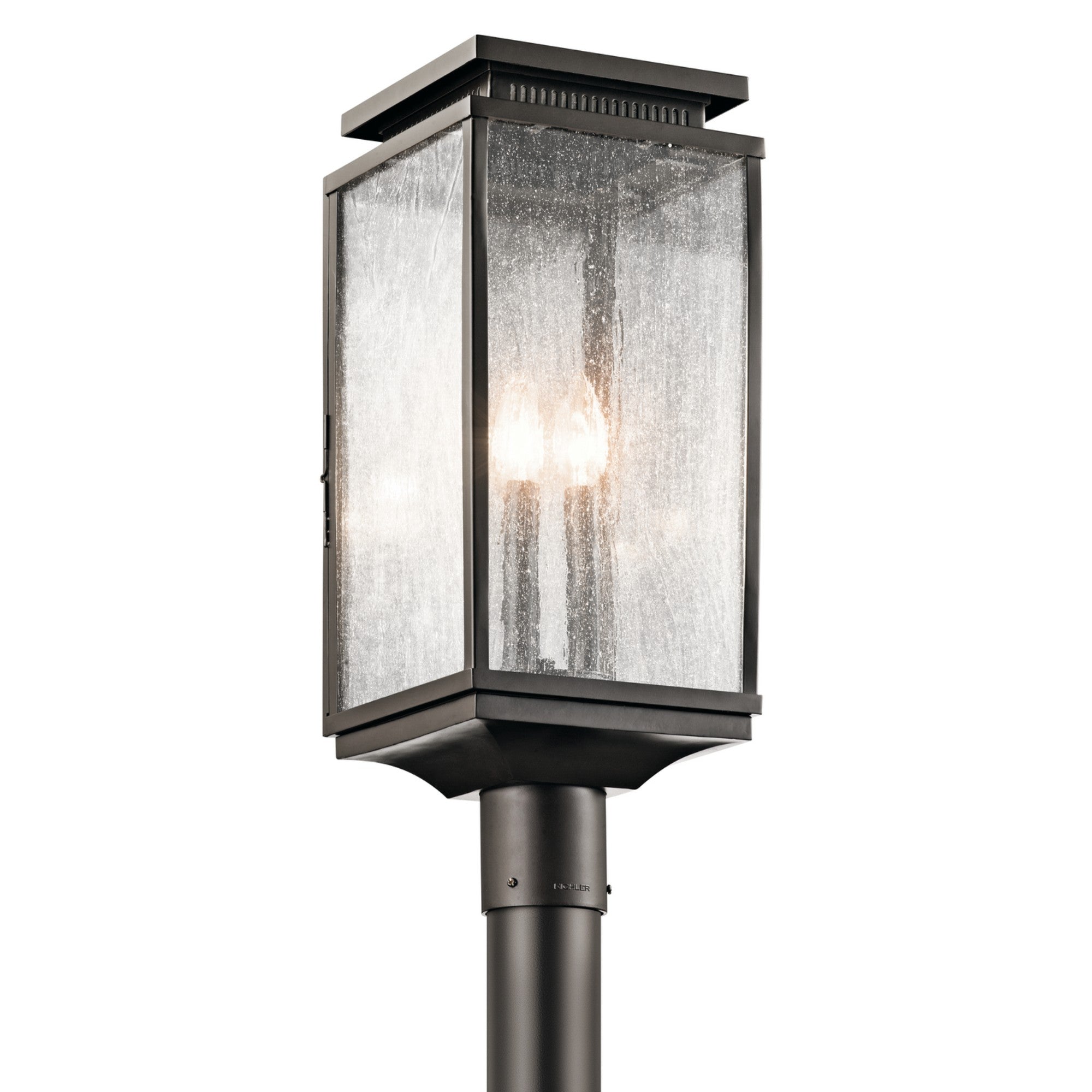 Manningham 21" 3-Light Outdoor Post Light, Olde Bronze Finish - Bees Lighting