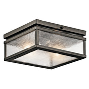 Manningham 12" 2-Light Outdoor Ceiling Light, Olde Bronze Finish - Bees Lighting