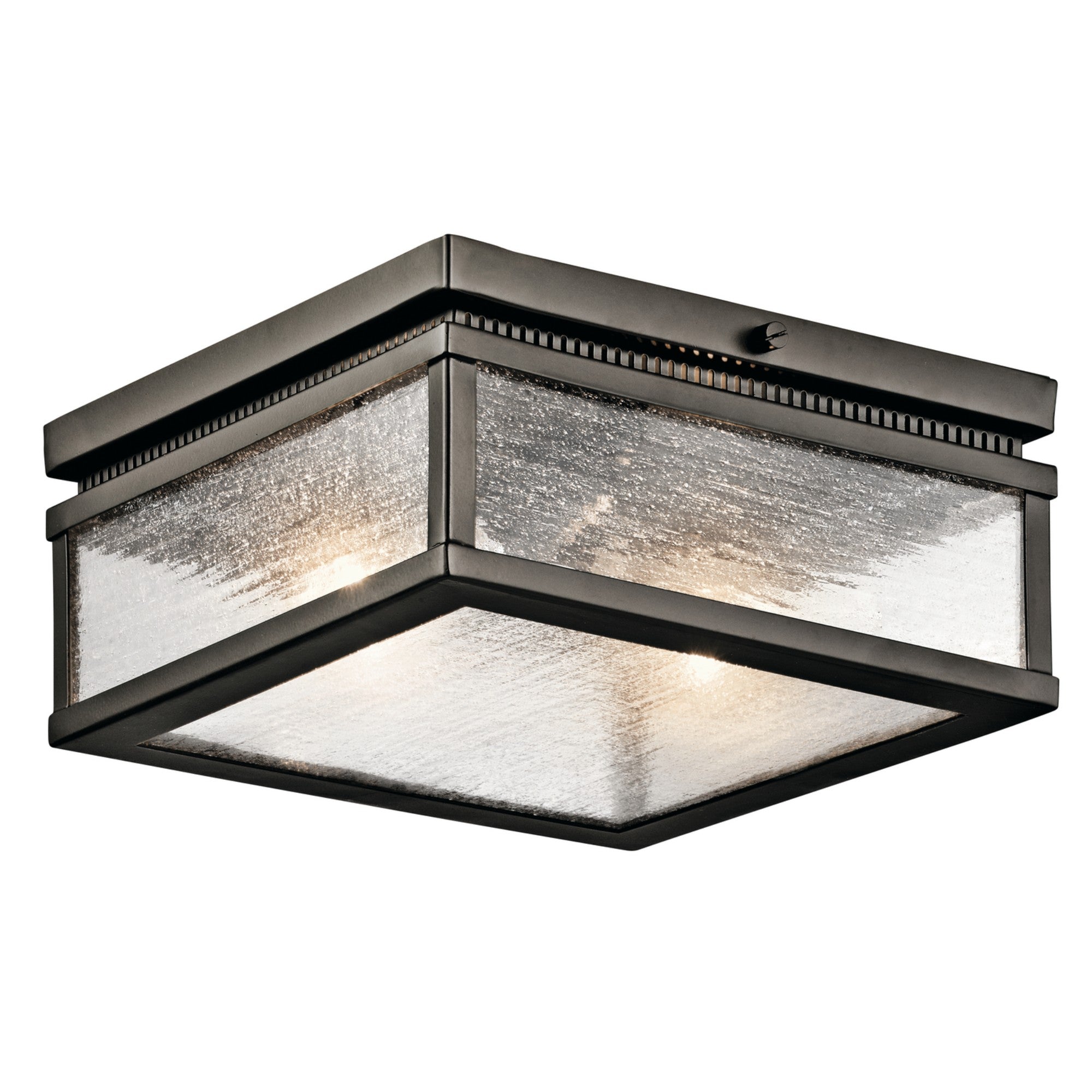 Manningham 12" 2-Light Outdoor Ceiling Light, Olde Bronze Finish - Bees Lighting