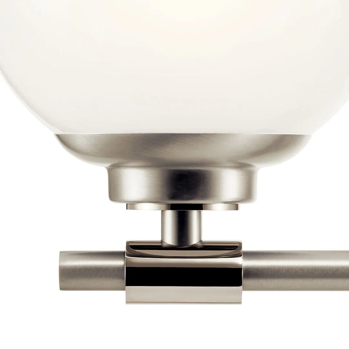 Benno 34 In 4-Lights Bathroom Vanity Light With Opal Glass, Nickel Finish - Bees Lighting