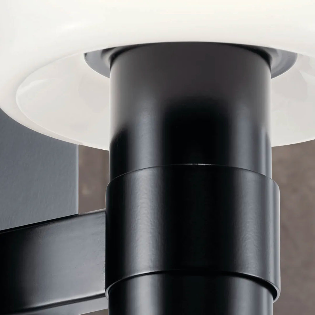 Adani 8" 1-Light Wall Sconce With Opal Glass, Black Finish - Bees Lighting