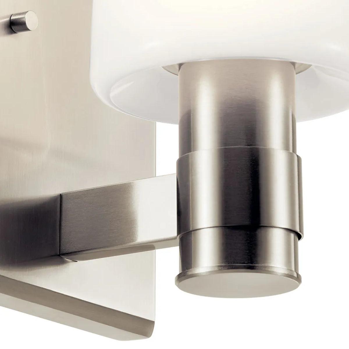 Adani 8" 1-Light Wall Sconce With Opal Glass, Brushed Nickel Finish - Bees Lighting